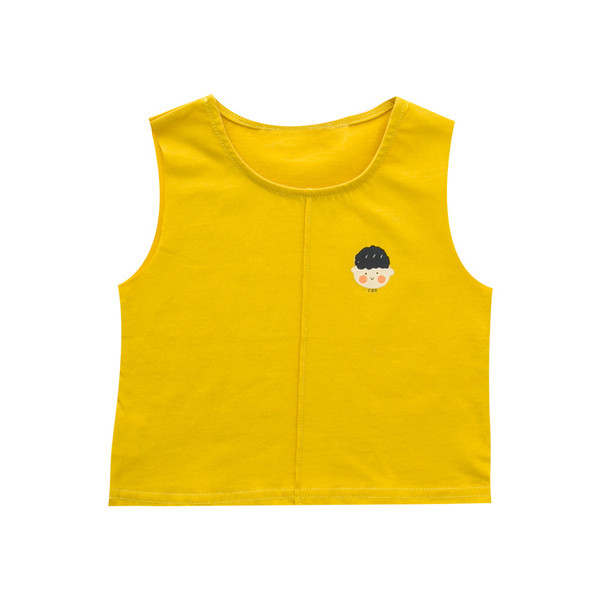 Vesta zilnica pentru copii pentru baieti in alb si galben