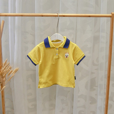 Детска тениска за момчета в три цвята с различни апликации