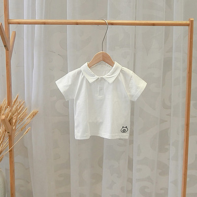 Tricou pentru copii modern pentru baieti in doua culori cu broderie