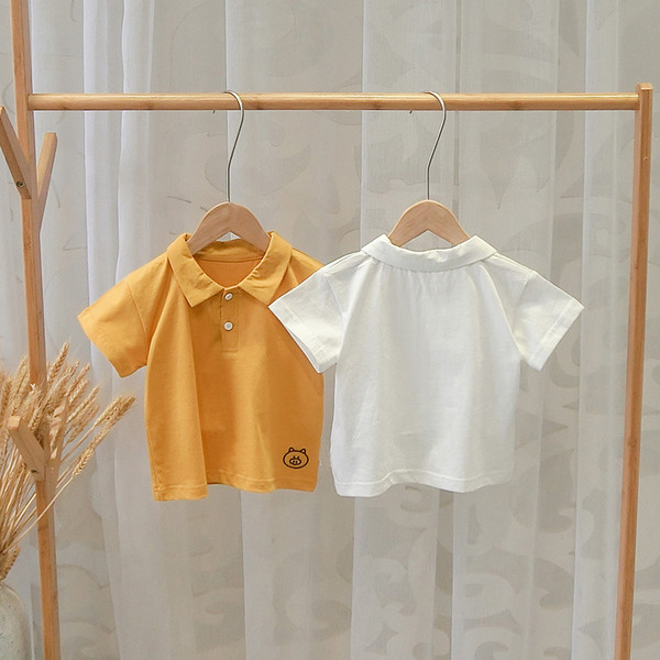 Tricou pentru copii modern pentru baieti in doua culori cu broderie