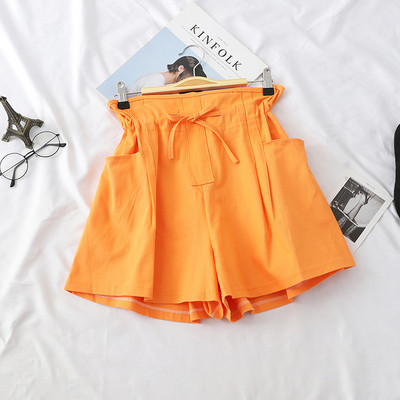 Γυναικεία σορτς με τσέπη και κορδόνια