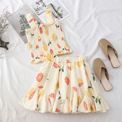 Ежедневен дамски комплект от две части в три цвята и цветен десен