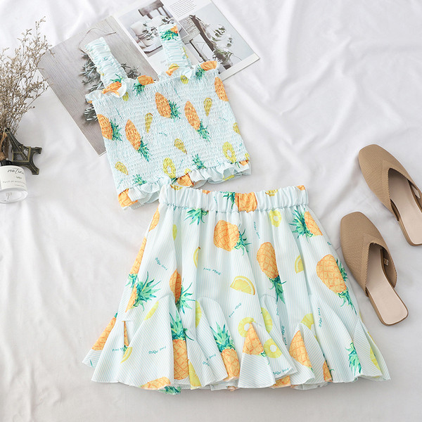 Ежедневен дамски комплект от две части в три цвята и цветен десен