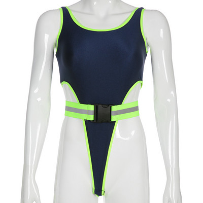 Új modell női szabású body fekete övvel