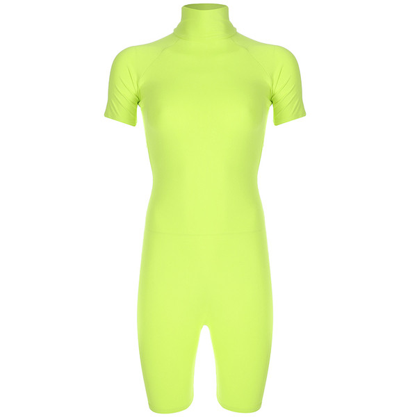 Σύγχρονη γυναικεία σαλοπέτα  με υψηλό κολάρο σε χρώματα νέον