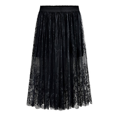 Γυναικεία κομψή φούστα  σε άσπρο και μαύρο χρώμα