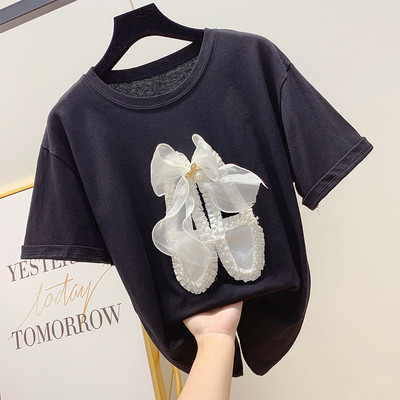 Γυναικεία μπλούζα με τρισδιάστατο στοιχείο κορδέλας σε διάφορα χρώματα