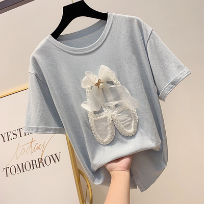 Γυναικεία μπλούζα με τρισδιάστατο στοιχείο κορδέλας σε διάφορα χρώματα