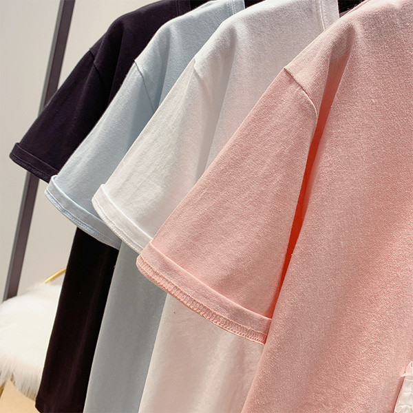 Γυναικεία μπλούζα με τρισδιάστατο στοιχείο κορδέλας σε διάφορα χρώματα