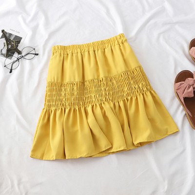 Σύγχρονη γυναικεία φούστα με υψηλή μέση σε τρία χρώματα