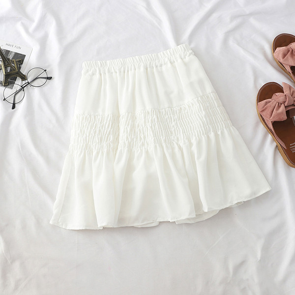 Σύγχρονη γυναικεία φούστα με υψηλή μέση  σε τρία χρώματα