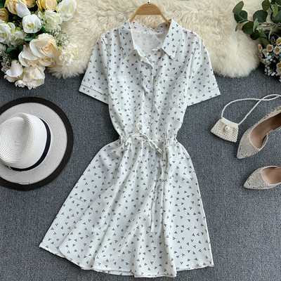 Rochie casual de dama cu maneci scurte si buzunar