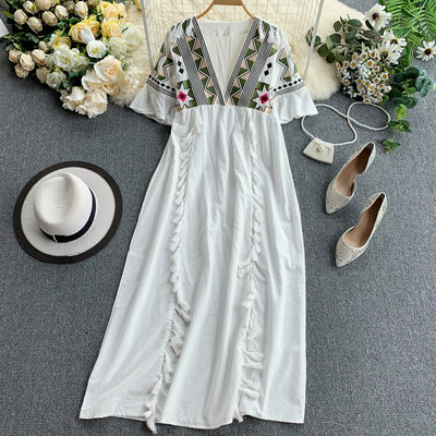 Rochie de plaja de dama moderna cu ciucuri in mai multe culori