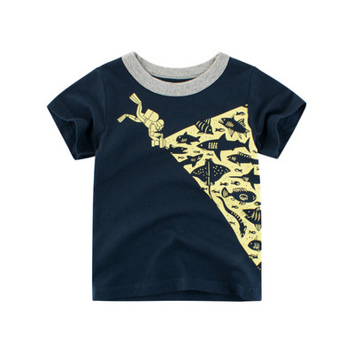 Tricou casual pentru copii cu decolteu O pentru baieti