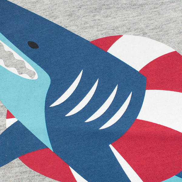 Tricou pentru copii pentru baieti in gri cu aplicatie