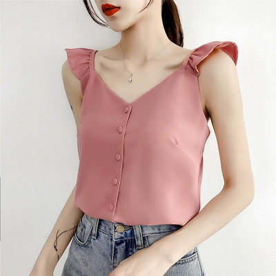 Stílusos női felső V-nyakkal, több színben