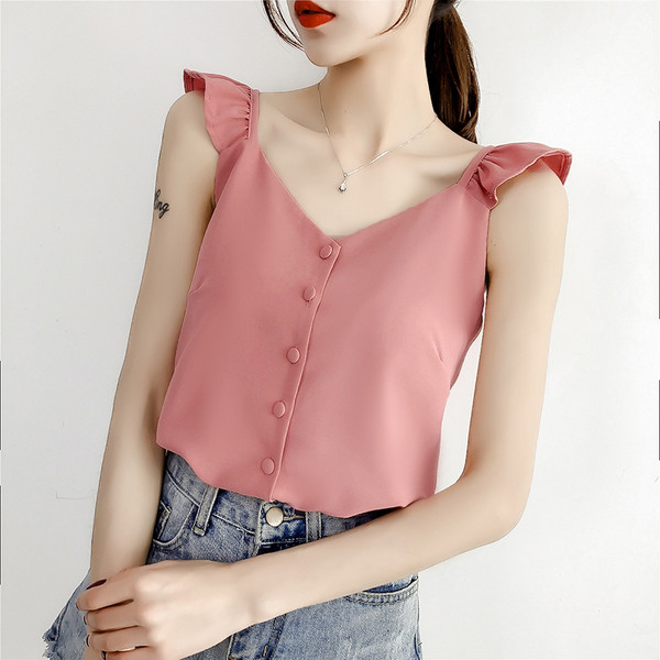 Stílusos női felső V-nyakkal, több színben