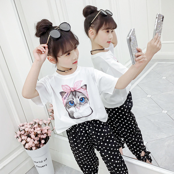 Aktuális gyerek póló lányoknak három színben rátéttel