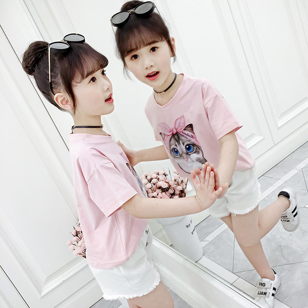 Aktuális gyerek póló lányoknak három színben rátéttel