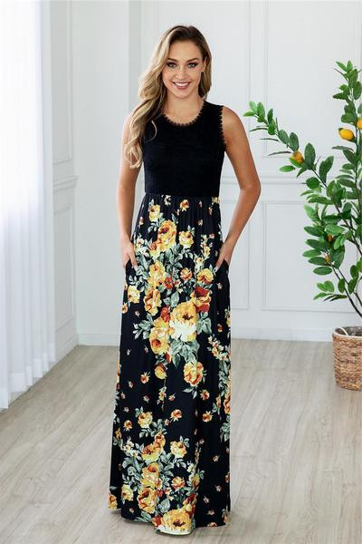 Alkalmi női ruha O-nyakú vastag pántokkal, két színben