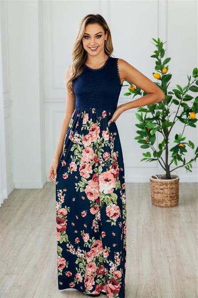 Alkalmi női ruha O-nyakú vastag pántokkal, két színben