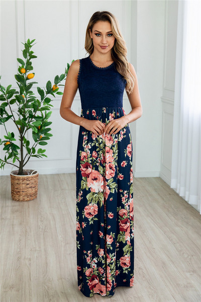 Alkalmi női ruha O-nyakú vastag pántokkal, két színben