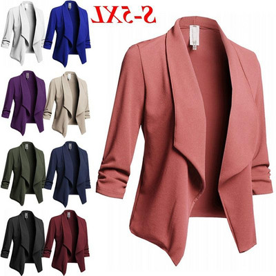 Стилно дамско сако с 3/4 ръкави в няколко цвята 