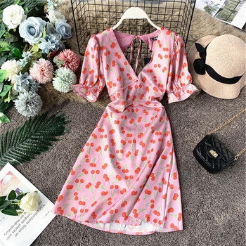 Modern női ruha csupasz háttal és rövid ujjal, két színben