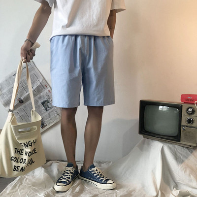 Изчистен модел къси мъжки панталони с джобове в няколко цвята