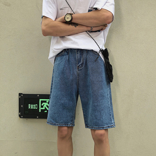 Divatos férfi farmer rövidnadrág világos és sötét színekben