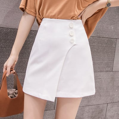 Modern női szoknya magas derékkal, fehér, fekete és bordó színekben