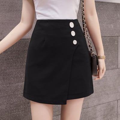 Modern női szoknya magas derékkal, fehér, fekete és bordó színekben