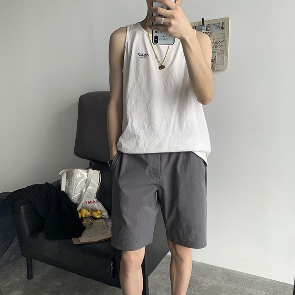 Alkalmi férfi rövidnadrág sima modell fekete és szürke színben