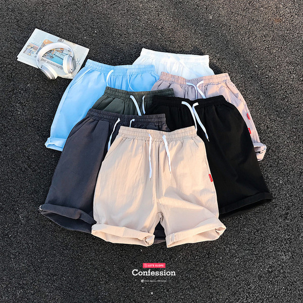 Férfi rövidnadrág elasztikus derékkal, több színben