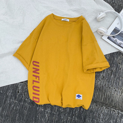 Férfi póló széles modell több színben felirattal