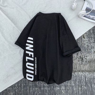 Férfi póló széles modell több színben felirattal