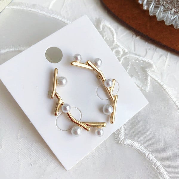 Új modell női fülbevaló arany színű gyöngyökkel