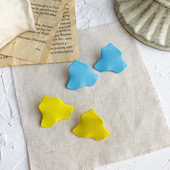 Alkalmi női fülbevaló kék és sárga színben