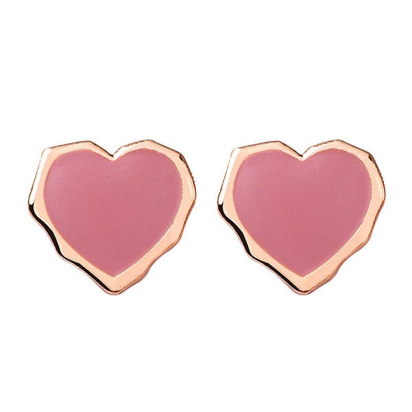 Női fülbevaló szív alakú - három színben