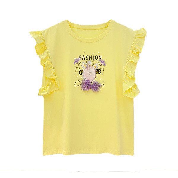 Bluză de damă elegantă cu mâneci scurte în element 3D