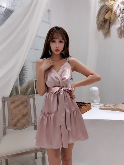 NOU Rochie elegantă de damă cu decolteu în V în mai multe culori