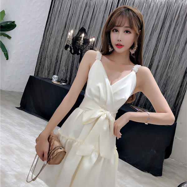 NOU Rochie elegantă de damă cu decolteu în V în mai multe culori