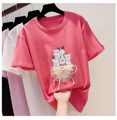 Modern női blúz rátéttel és tüllel több színben