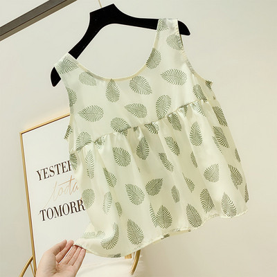 Maieu modern de damă cu bretele largi în trei culori cu model