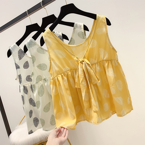 Maieu modern de damă cu bretele largi în trei culori cu model