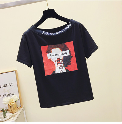 Καθημερινή γυναικεία μπλούζα με εφαρμογή και επιγραφή σε τρία χρώματα