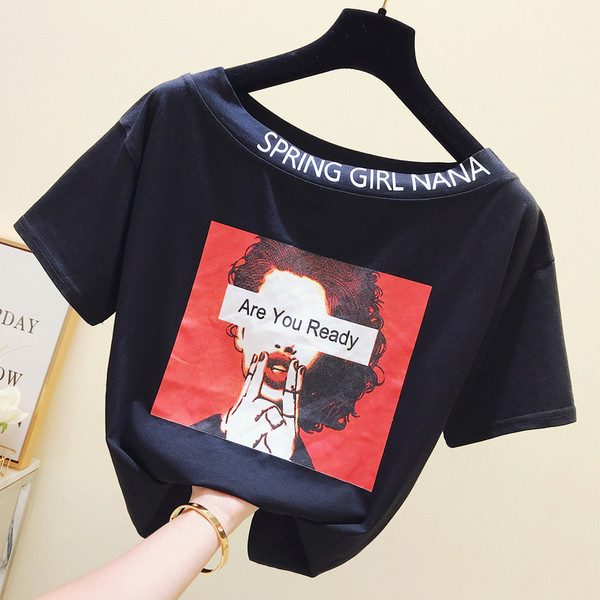 Καθημερινή γυναικεία μπλούζα με εφαρμογή και επιγραφή σε τρία χρώματα