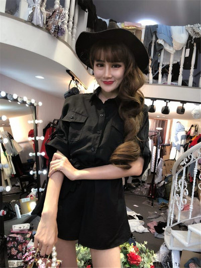 Γυναικεία καθημερινή σαλοπέτα σε μαύρο και άσπρο χρώμα