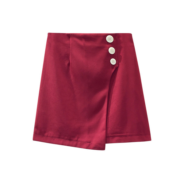 Σύγχρονη  γυναικεία φούστα  σε μαύρο και μπορντό χρώμα