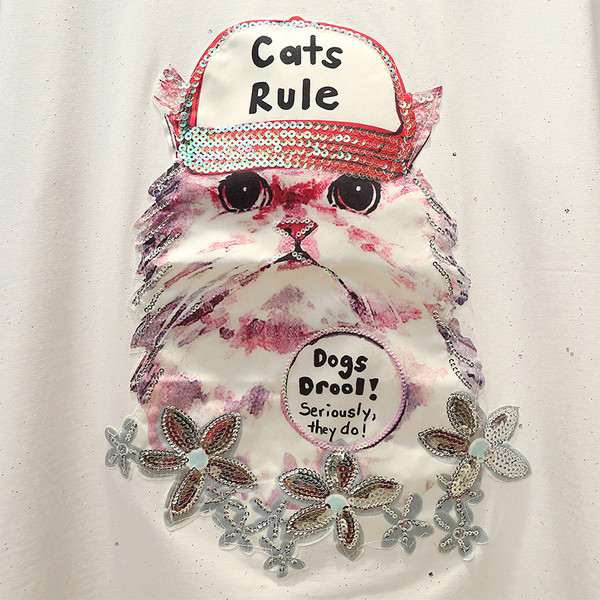 Καθημερινή γυναικεία μπλούζα με κοντό μανίκι, εφέ και πούλιες